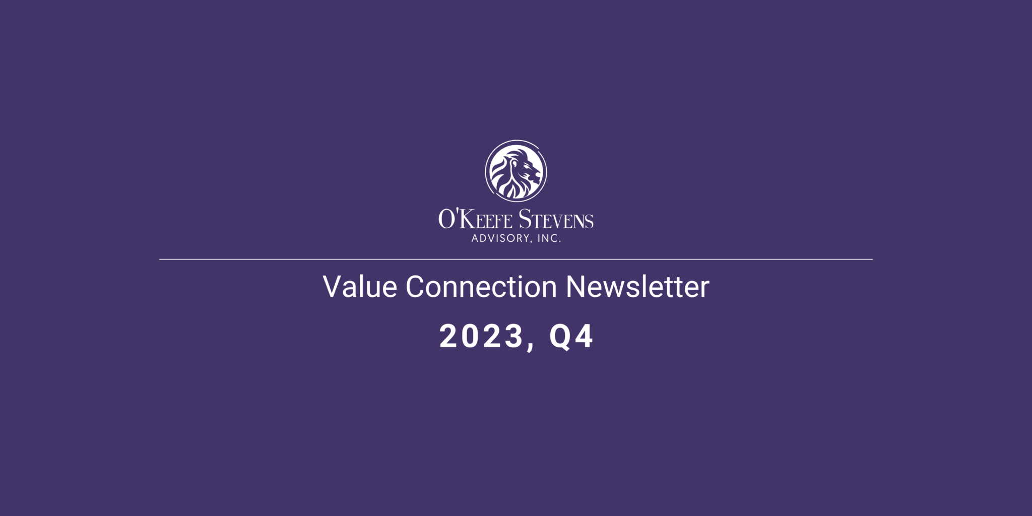 The Value Connection - Q4 2023 - O'Keefe Stevens Advisory, Inc.